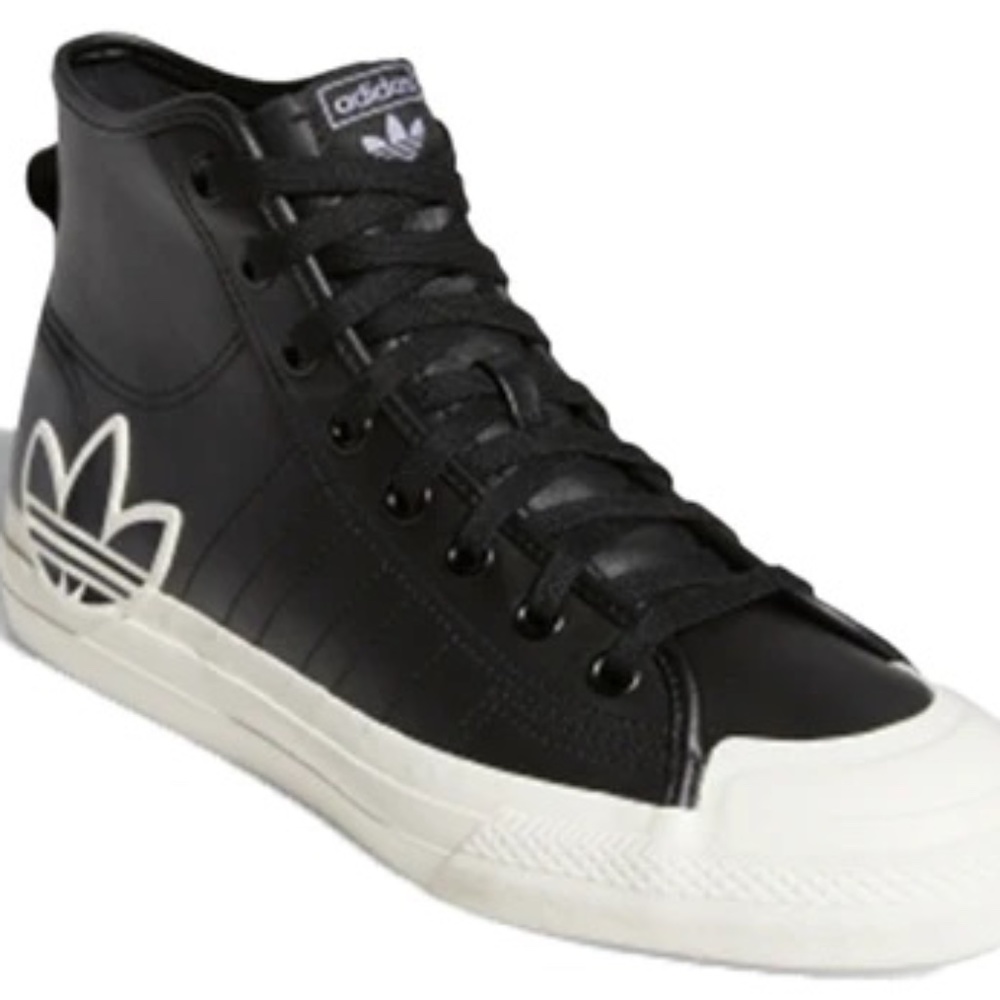 New mens 8.5 Adidas originals Leather High-Top Nizza RF Casual Shoes FX8496